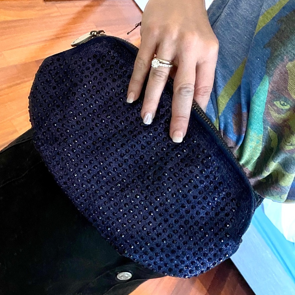 Deux Lux® Blue Studded Clutch